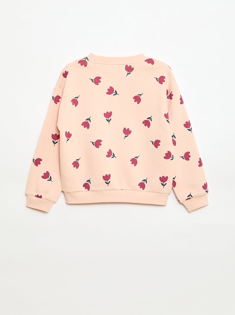 Sudadera de manga larga estampada Rosa - Kiabi