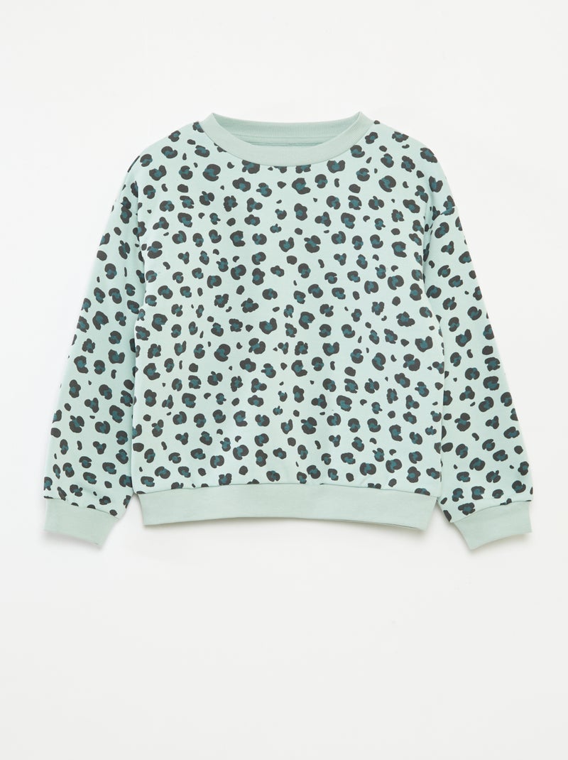 Sudadera de manga larga estampada Verde - Kiabi