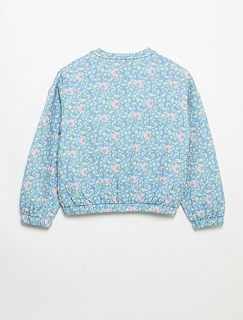 Sudadera de manga larga con abertura de botones a presión