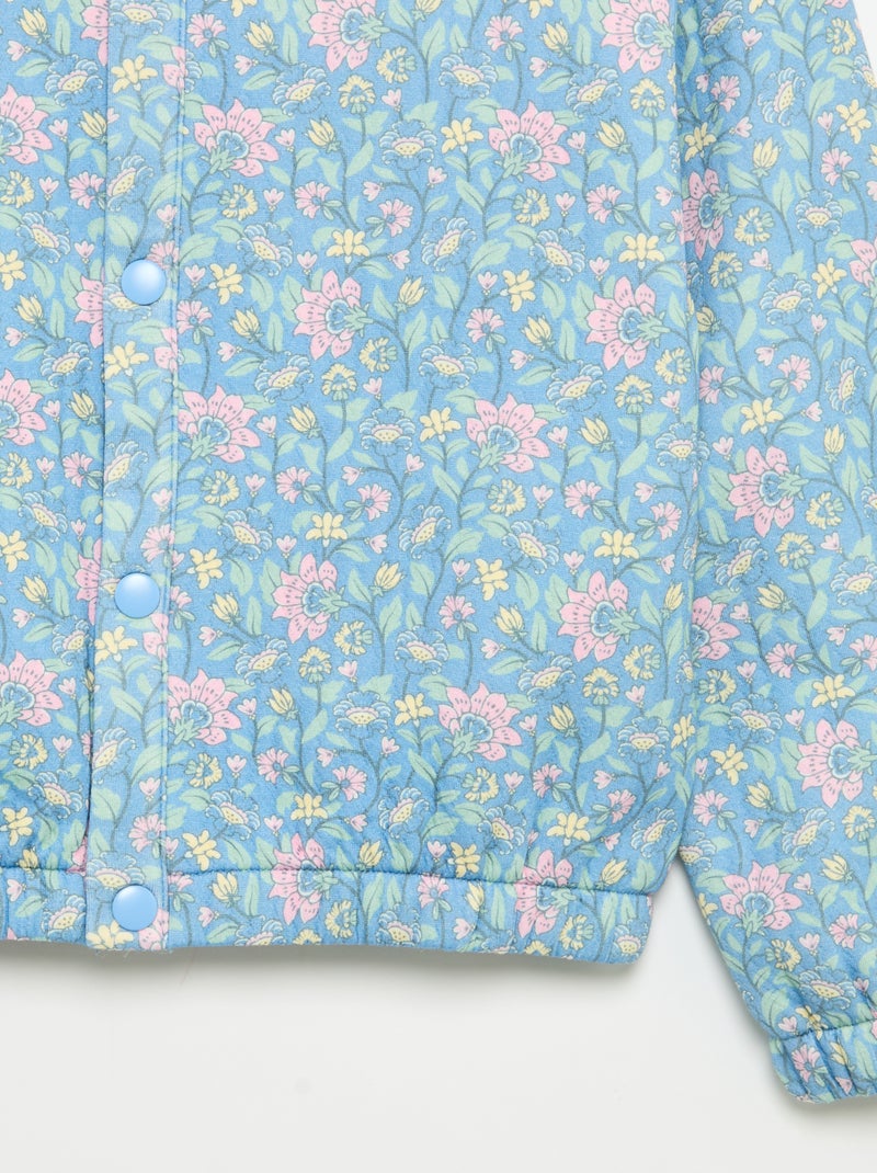 Sudadera de manga larga y abertura con botones a presión Azul - Kiabi