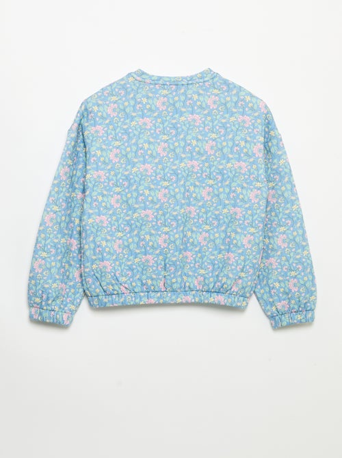 Sudadera de manga larga y abertura con botones a presión - Kiabi