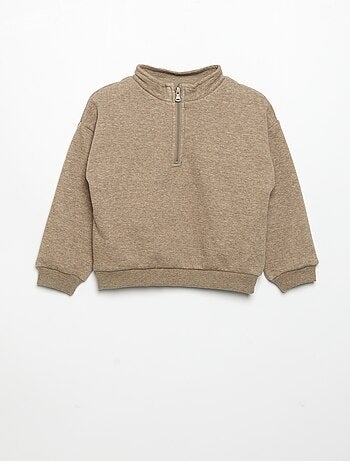 Sudadera de manga larga y cuello con cremallera