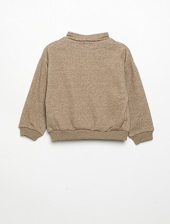 Sudadera de manga larga y cuello con cremallera