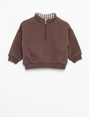 Sudadera de manga larga y cuello con cremallera