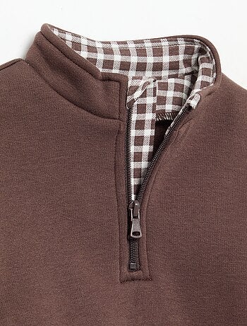Sudadera de manga larga y cuello con cremallera