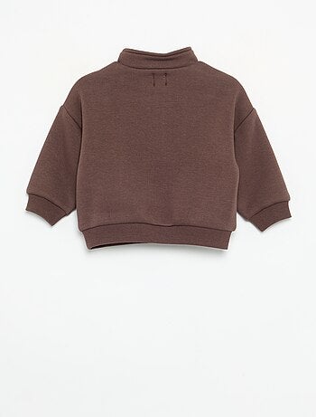 Sudadera de manga larga y cuello con cremallera