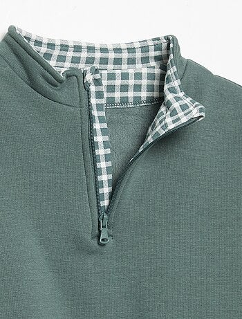 Sudadera de manga larga y cuello con cremallera
