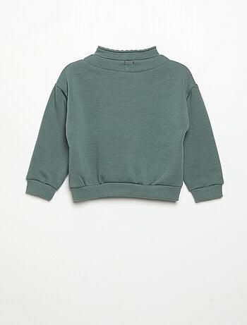 Sudadera de manga larga y cuello con cremallera