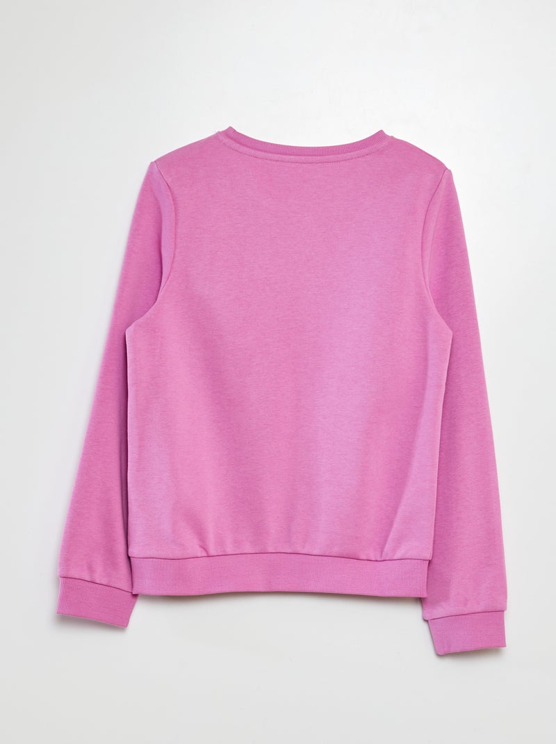 Sudadera de manga larga y cuello redondo con estampado PURPURA - Kiabi