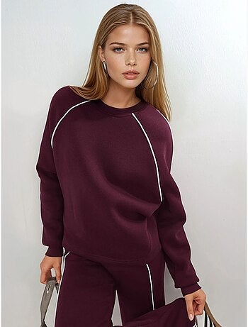 Sudadera de manga larga y cuello redondo de corte relajado busem