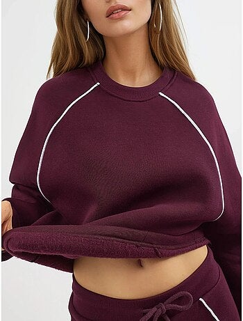 Sudadera de manga larga y cuello redondo de corte relajado busem