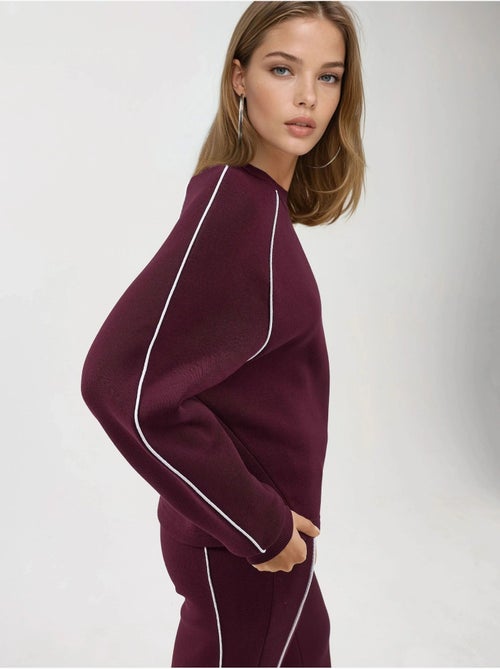 Sudadera de manga larga y cuello redondo de corte relajado busem - Kiabi Sudadera de manga larga y cuello redondo de corte relajado busem - Kiabi