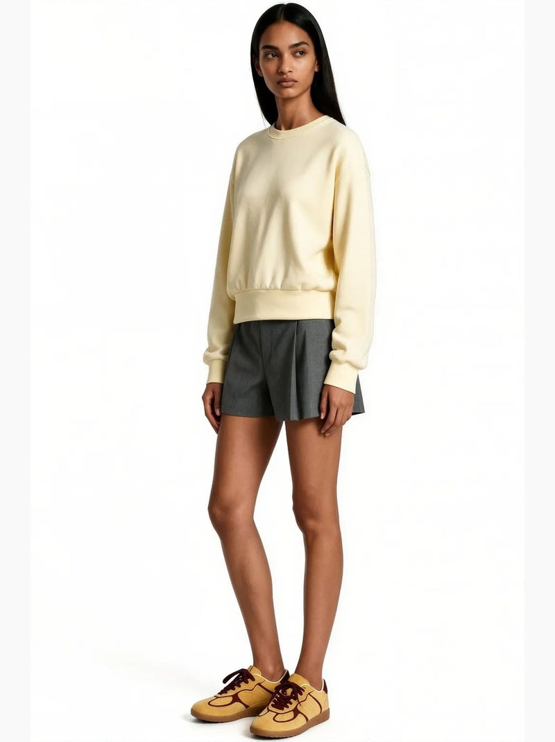 Sudadera de mezcla de algodón para mujer busem Amarillo limón - Kiabi
