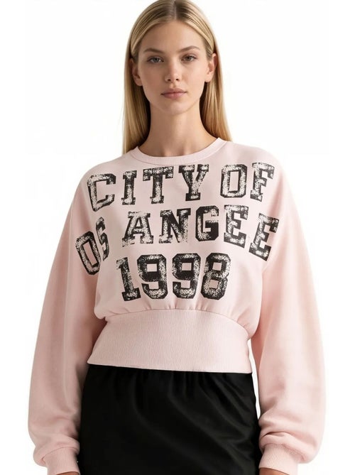 Sudadera de mezcla de algodón para mujer busem - Kiabi Sudadera de mezcla de algodón para mujer busem - Kiabi
