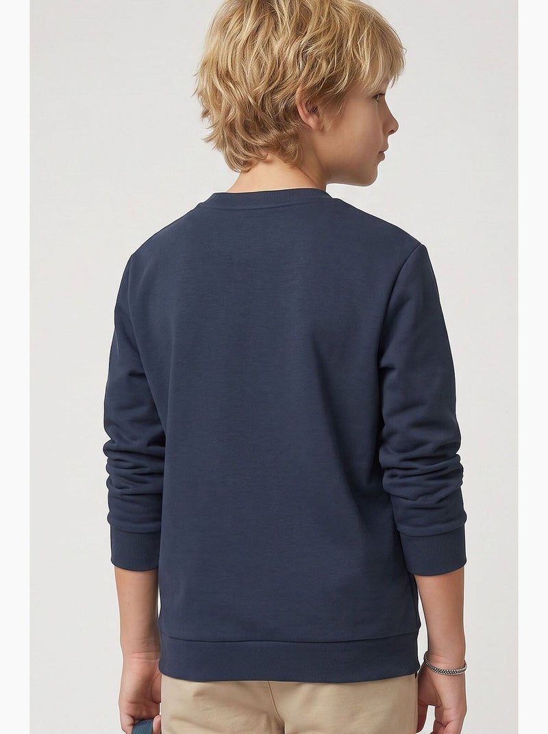 Sudadera de mezcla de algodón tommy Azul marino - Kiabi