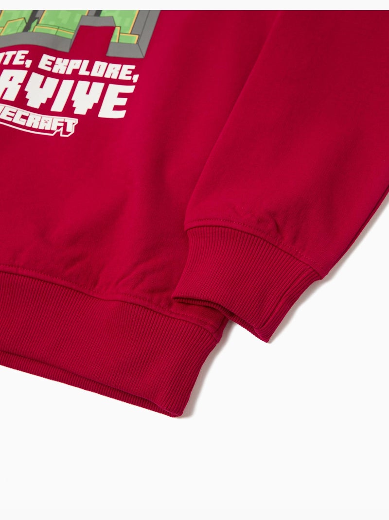 Sudadera de 'Minecraft', MO Fashion Rojo - Kiabi