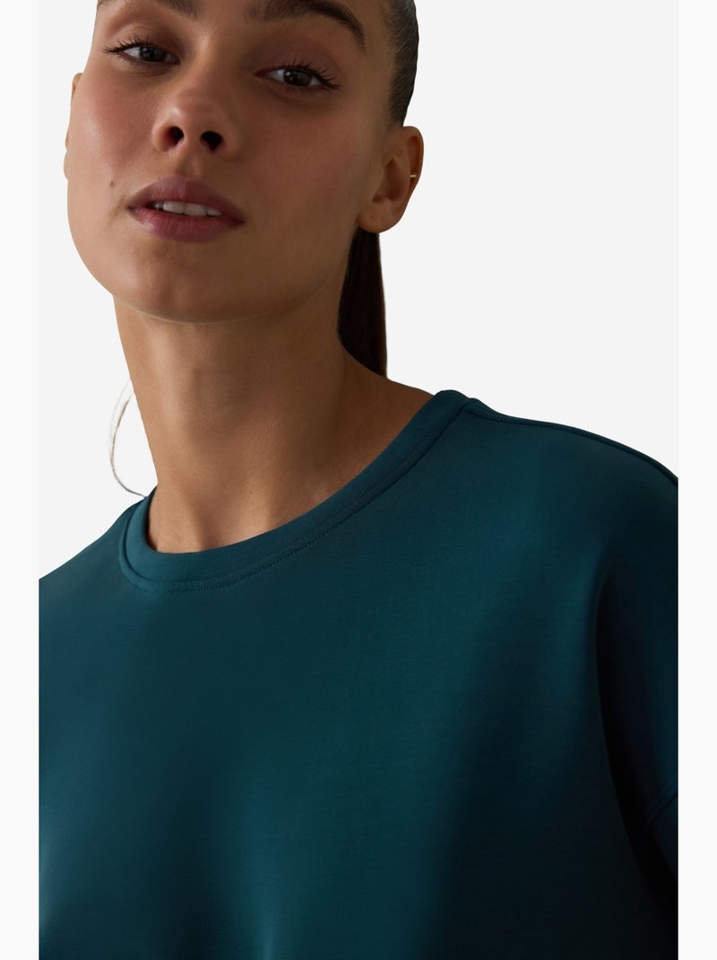 Sudadera de modal perchada penti Verde botella - Kiabi