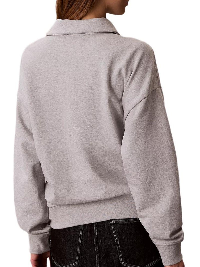 Sudadera de Mujer Calvin Klein Jeans Gris plateado - Kiabi