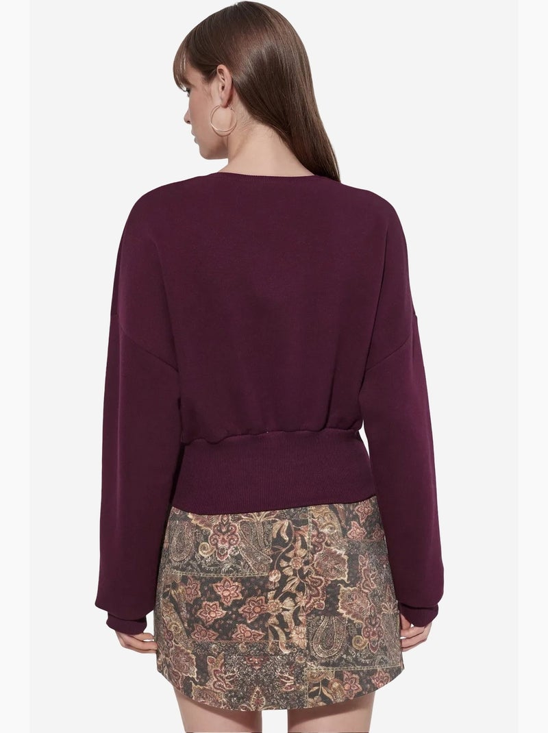 Sudadera de mujer de algodón y poliéster busem Rojo burdeos - Kiabi