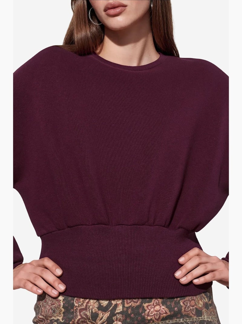 Sudadera de mujer de algodón y poliéster busem Rojo burdeos - Kiabi