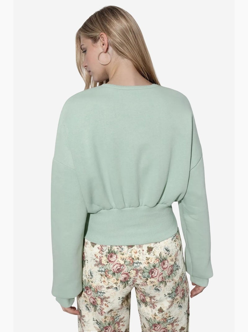 Sudadera de mujer de algodón y poliéster busem Verde menta - Kiabi