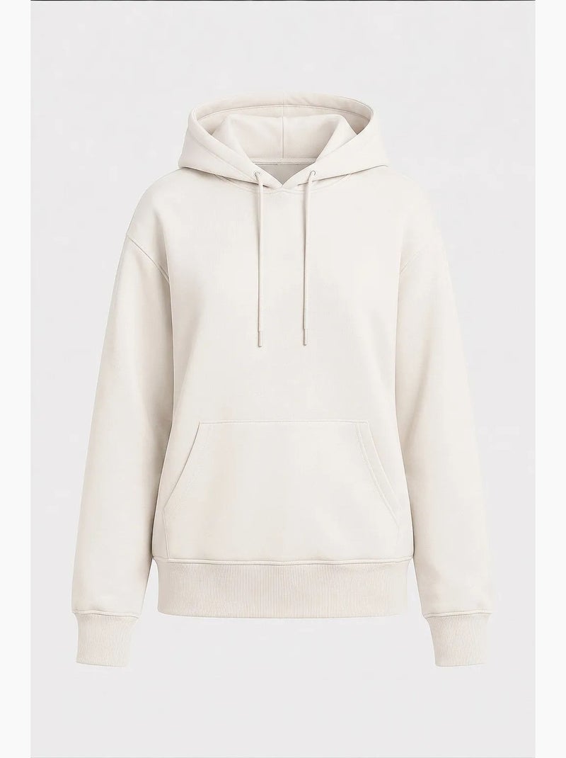 Sudadera de mujer de algodón y poliéster tommy Crema - Kiabi