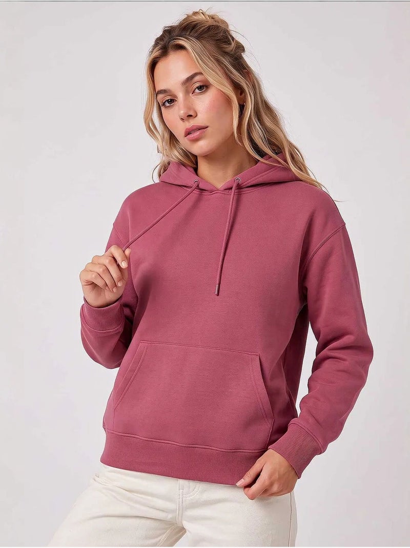 Sudadera de mujer de algodón y poliéster tommy Rosa viejo - Kiabi