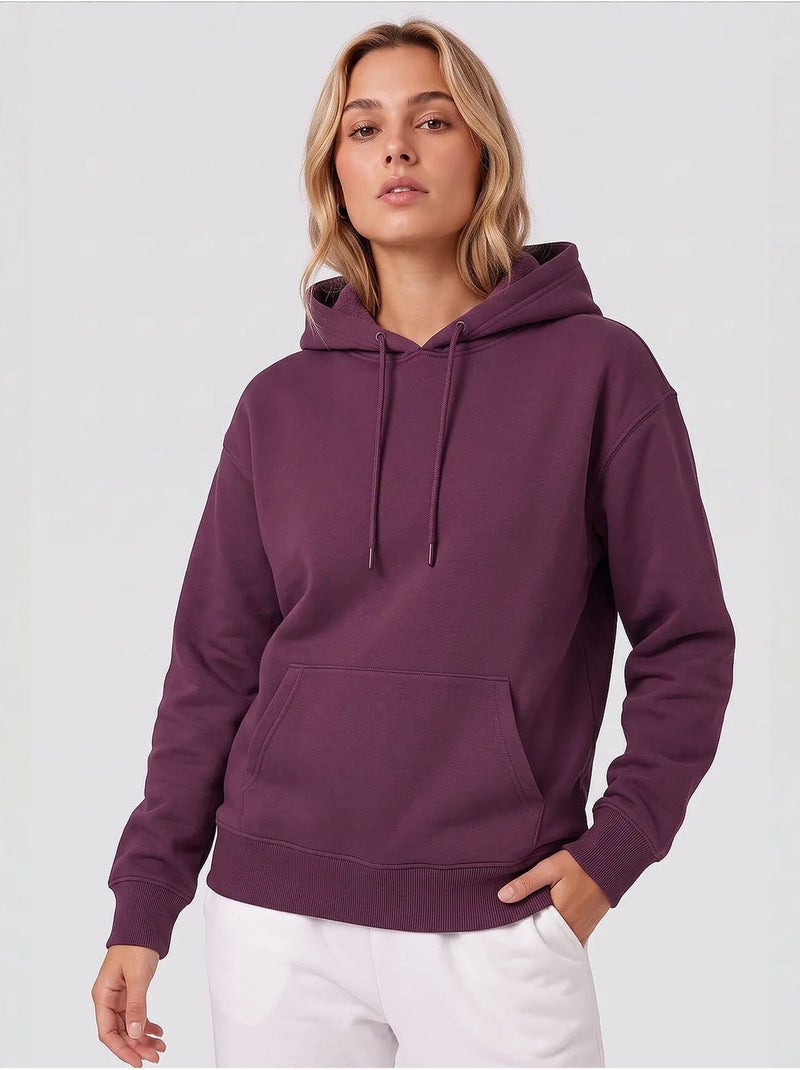 Sudadera de mujer de algodón y poliéster tommy Violeta - Kiabi