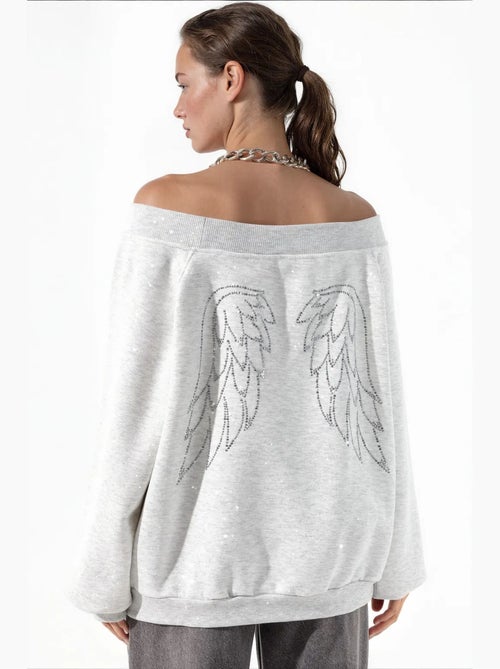 Sudadera de mujer de mezcla de algodón busem - Kiabi Sudadera de mujer de mezcla de algodón busem - Kiabi