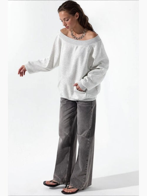Sudadera de mujer de mezcla de algodón busem - Kiabi Sudadera de mujer de mezcla de algodón busem - Kiabi