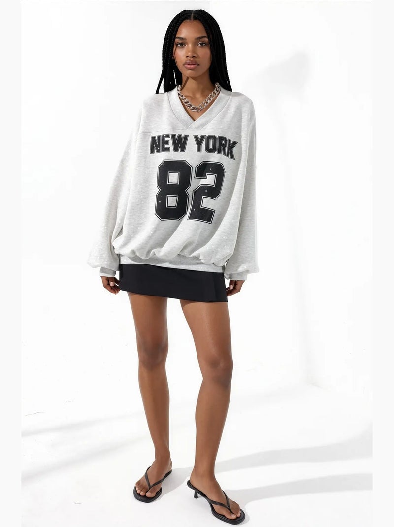 Sudadera de mujer de mezcla de algodón busem Gris claro - Kiabi