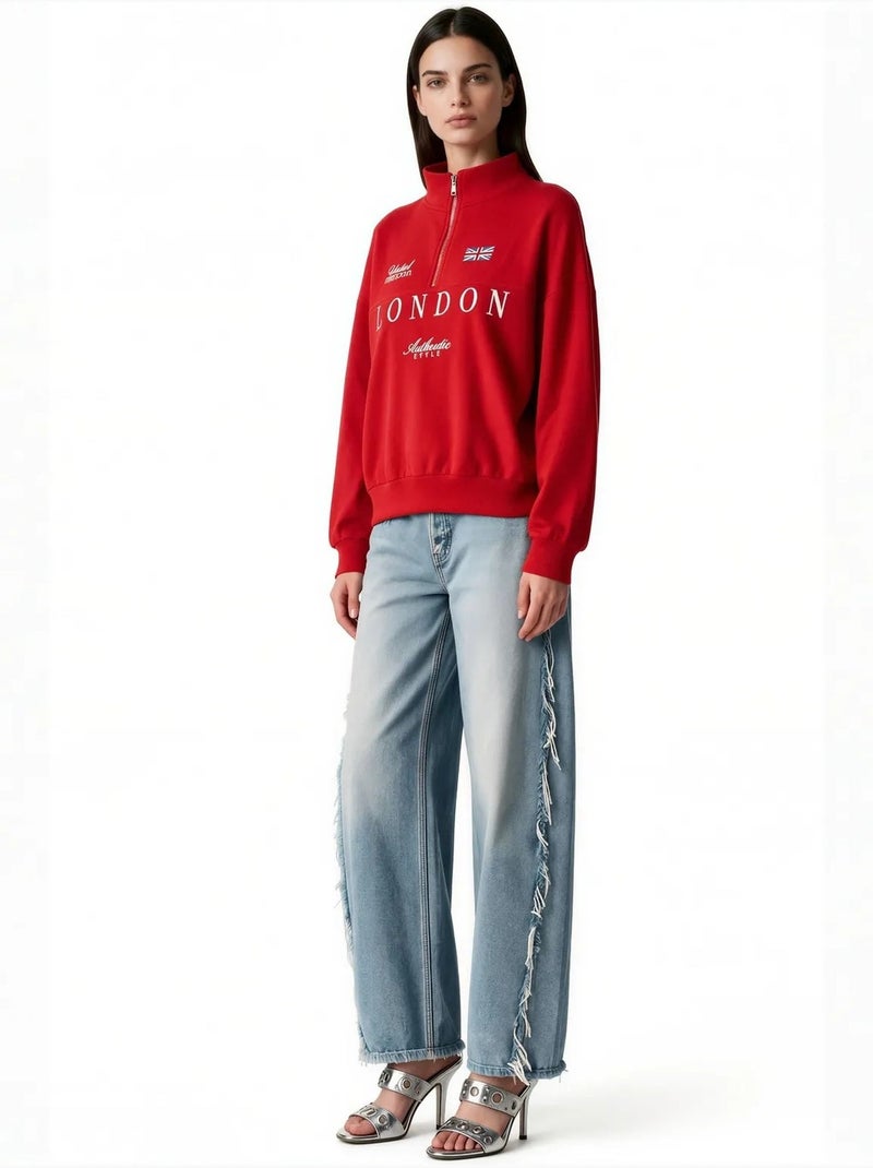 Sudadera de mujer de mezcla de algodón busem Rojo - Kiabi