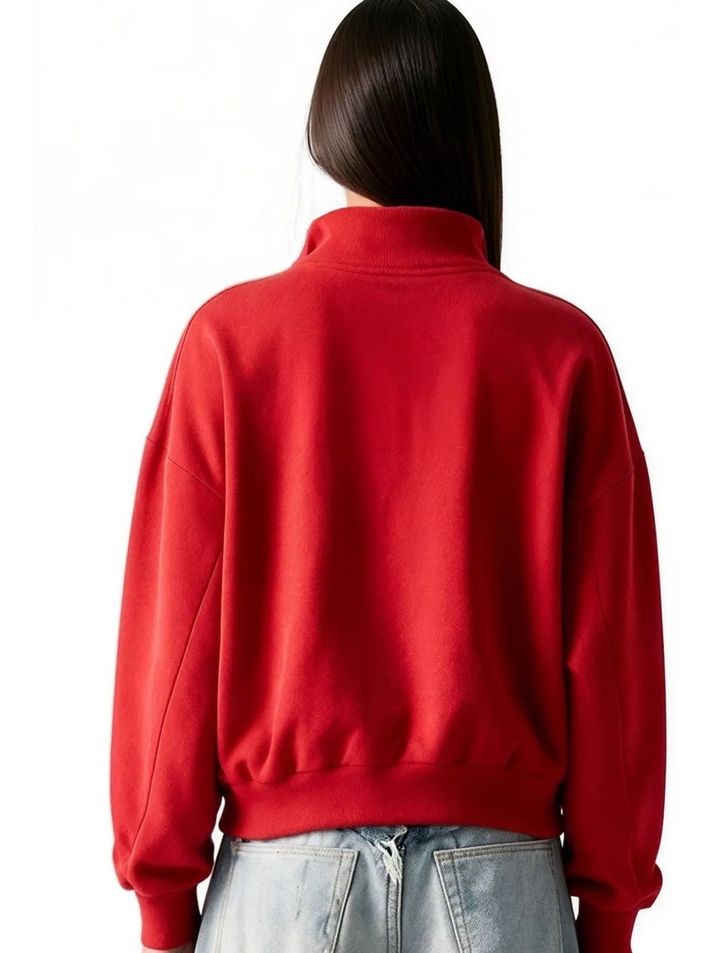 Sudadera de mujer de mezcla de algodón busem Rojo - Kiabi