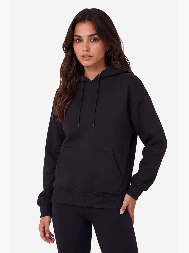 Sudadera de mujer de mezcla de algodón tommy Negro - Kiabi
