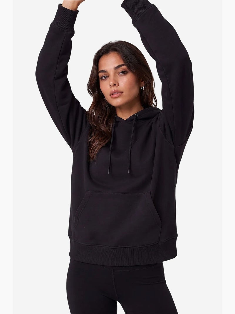 Sudadera de mujer de mezcla de algodón tommy Negro - Kiabi