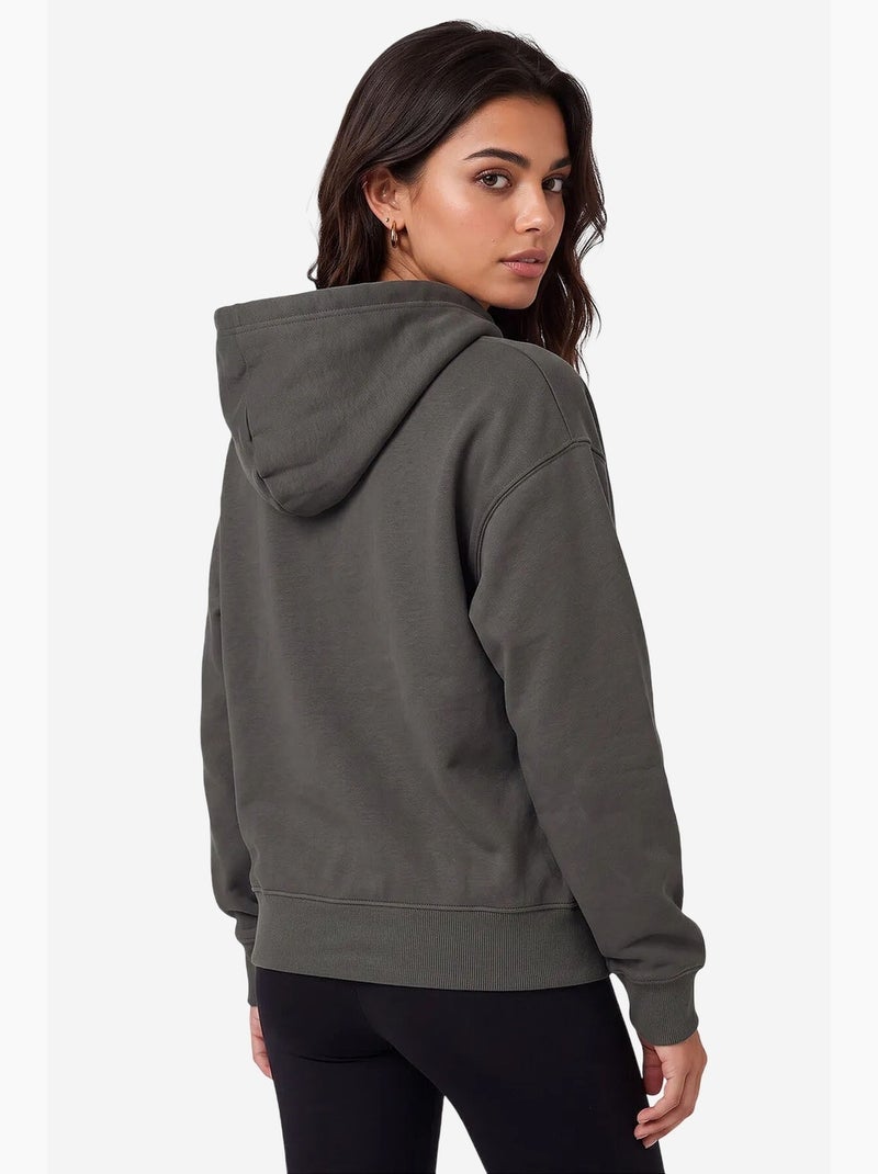 Sudadera de mujer de mezcla de algodón tommy Verde caqui - Kiabi