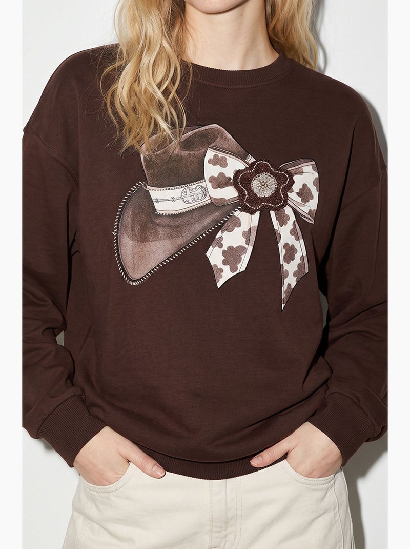 Sudadera de mujer lucci Marrón chocolate - Kiabi