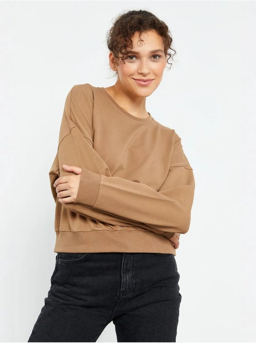 Sudadera de mujer relaxed con cuello redondo tommy - Kiabi