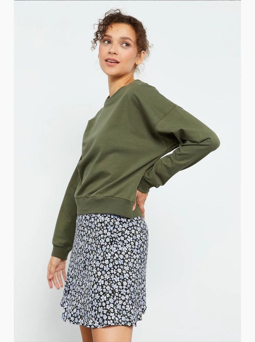 Sudadera de mujer relaxed con cuello redondo tommy - Kiabi