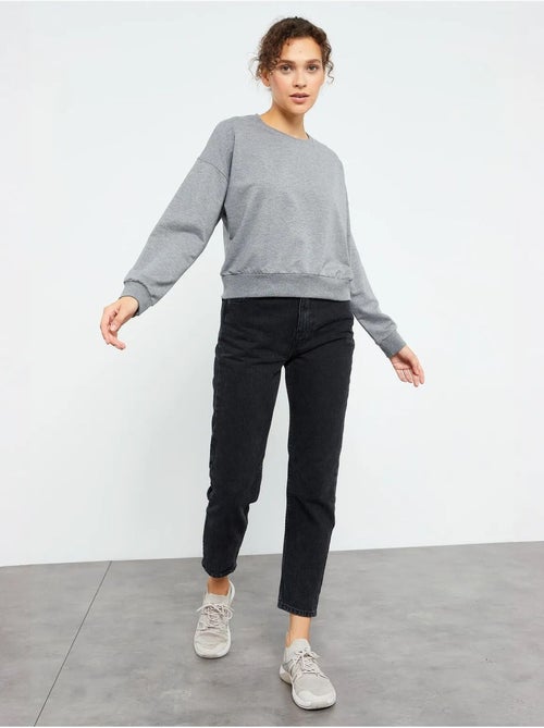 Sudadera de mujer relaxed con cuello redondo tommy - Kiabi