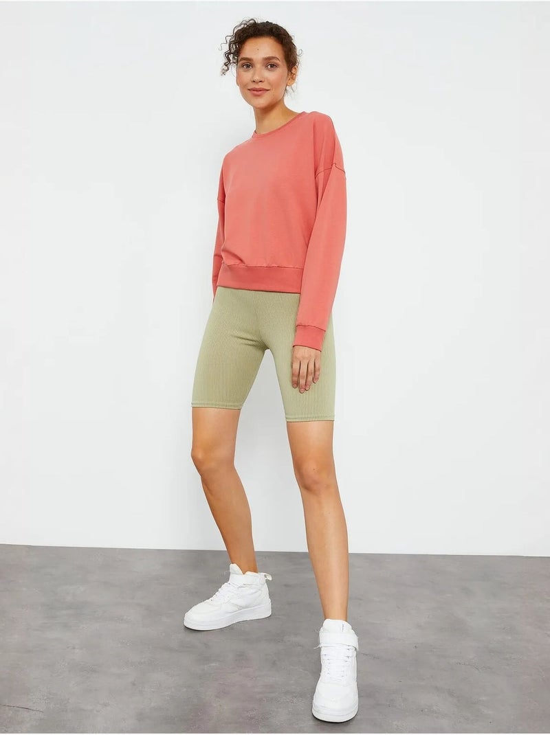 Sudadera de mujer relaxed con cuello redondo tommy Naranja claro - Kiabi
