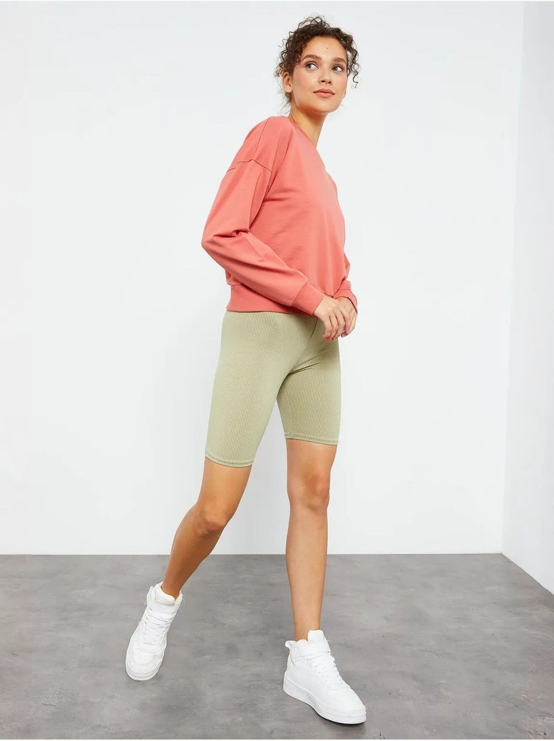 Sudadera de mujer relaxed con cuello redondo tommy Naranja claro - Kiabi