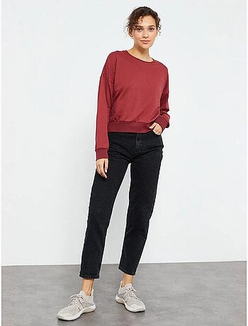 Sudadera de mujer relaxed con cuello redondo tommy
