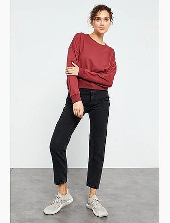 Sudadera de mujer relaxed con cuello redondo tommy