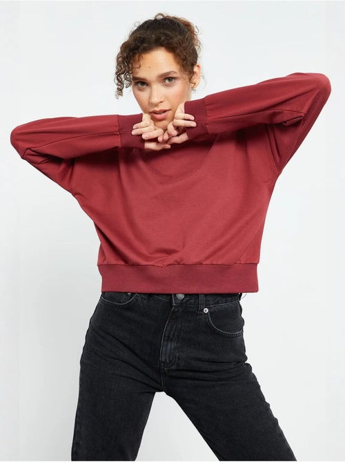 Sudadera de mujer relaxed con cuello redondo tommy - Kiabi