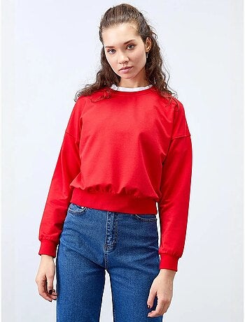 Sudadera de mujer relaxed con cuello redondo tommy