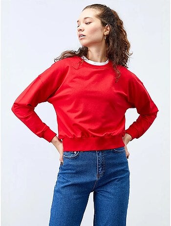 Sudadera de mujer relaxed con cuello redondo tommy