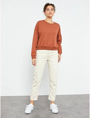 Sudadera de mujer relaxed con cuello redondo tommy