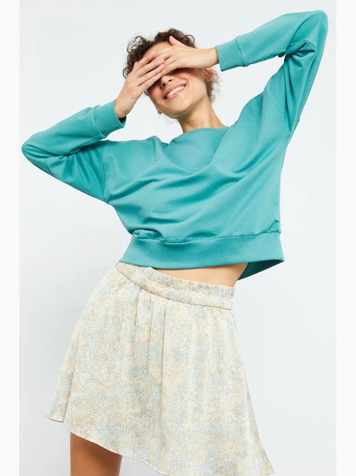 Sudadera de mujer relaxed con cuello redondo tommy - Kiabi