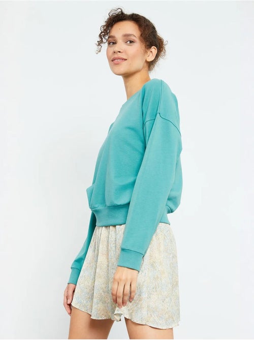 Sudadera de mujer relaxed con cuello redondo tommy - Kiabi
